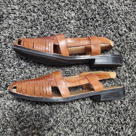 St. John's Bay Woven Leather Sandals - Picture 6 of 9